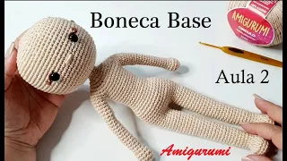 AMIGURUMI Boneca Melissa - 32 cm - AULA 2