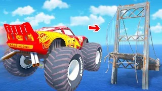 Testing CARS vs BROKEN BRIDGE in GTA 5!