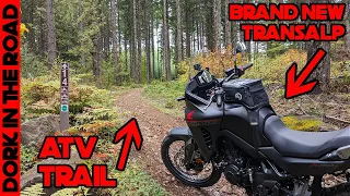 I Took My BONE STOCK Honda Transalp 750 on the Local ATV Trails...