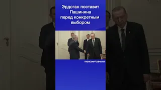 Эрдоган поставит Пашиняна перед конкретным выбором