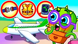 Safety Tips on the Airplane Song ✈️ Safety Rules for Kids by VocaVoca Karaoke 🥑🎶