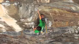 Brent Perkins climbing Proper Soul 5.14a (On Gear)