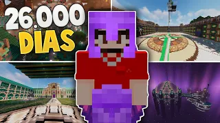 JUGUÉ  26.000 DÍAS a mi MUNDO SURVIVAL de MINECRAFT y lo enseño TODO 😲