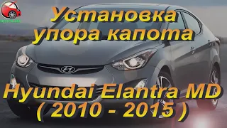 Установка упора / амортизатора капота на Hyundai Elantra 5 MD от  www.upora.net