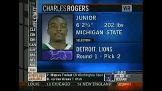 Lions Select WR Charles Rogers (2003 NFL Draft)