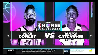 2020 NBA Horse Tournament Quarterfinals Mike Conley vs Tamika Catchings Full Game