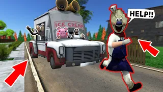 Granny, Grandpa, Piggy vs Ice Scream Machine - funny horror animation parody (p.185)