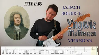 J.S. Bach - Bourree | Yngwie Malmsteen version ( Free TABS )