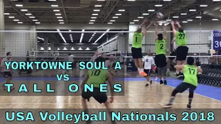 Yorktowne Soul A vs Tall Ones (Day 1, Match 1) - USAV Nationals 2018 Volleyball Tournament