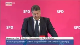 SPD-Klausurtagung: Sigmar Gabriel zu den Ergebnissen am 23.08.2014