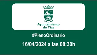 Pleno Ordinario de Abril 2024