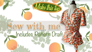 Sew with me | Pattern Drafting | How to sew a wrap top