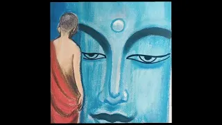 oil pastel painting...buddha painting