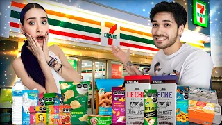 24 HORAS COMIENDO SOLO COMIDA DEL 7 ELEVEN 😱😥