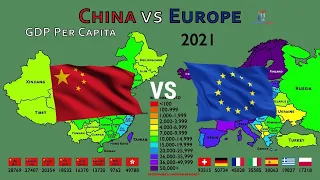 GDP Per Capita: Chinese Provinces vs Europe (1960-2021)