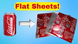 Flatten soda cans into metal sheets in just MINUTES! DIY Soda can hack