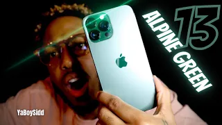 iPhone 13 Pro Max Alpine Green UNBOXING | THE BEST LOOKING iPhone! | YABOYSIDD