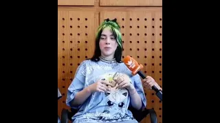 billie eilish gets her period during an interview