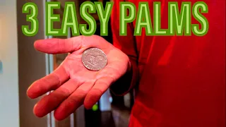 How to Palm Coins - 3 + 1 EASY METHOD - Magic Trick Tutorial