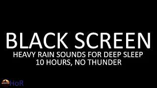 Deep Sleep Rain Sounds for Insomnia Recovery, Black Screen 10 Hours Therapy by House of Rain