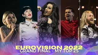 EUROVISION 2022: My TOP 25 - Grand Final