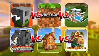 Minecraft PE VS Craftsman VS Craft Earth Boy VS Minicraft 2 VS MasterCraft