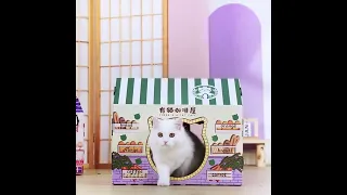 Cat House  猫抓板猫窝一体纸箱房子