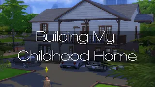 Building My Childhood Home in the Sims 4 | No CC | Speed Build | No Talking