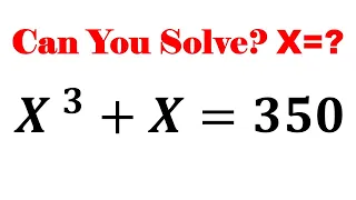 Find "X" in this Nice  Algebra Equation | Math Olympiad Questions | Nice Exponential Equation