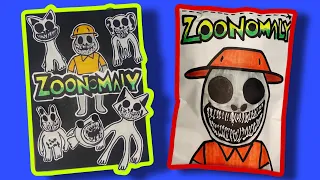 DIY 🦓 ZOONOMALY ZOOKEEPER MONSTERS GAME BOOK 🦊😈 + Zoonomaly Zookeeper BLIND BAG!🐼😱 Horror Game