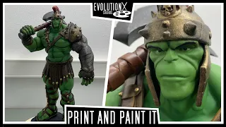 FDM 3D Printed Quarter Scale Gladiator Hulk Statue - Paint Job [2/2]