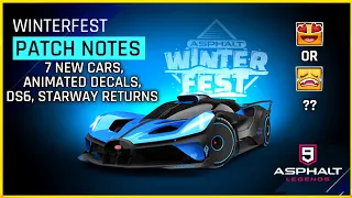 Asphalt 9 | Winter Fest Season Update | Patch notes all details | DS6, Starway, Animated decals