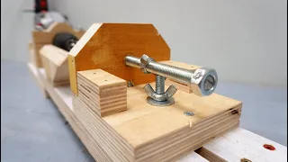 Suitable mini lathe made of drill and plywood!