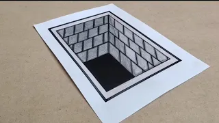 How to draw 3D illusion Art | 3D drawing easy on paper