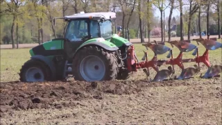 Deutz Fahr Agrotron K420 & Steen 3 schaar vario ploeg