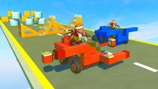 ГОНКИ С ПРЕПЯТСТВИЯМИ НА БОЕВЫХ МАШИНАХ В СКРАП МЕХАНИК (Scrap Mechanic)