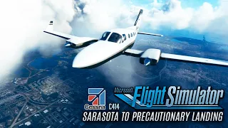 MSFS 2020 Chancellor IFR Flight: KSRQ Sarasota to Precautionary Landing