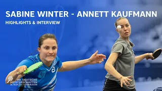 Sabine Winter - Annett Kaufmann I Halbfinale Damen-Einzel DM 2022 I Highlights