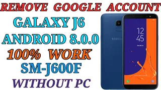 Samsung J6 SM-J600F 8.0 Oreo (2020) FRP Bypass google account without pc or Box