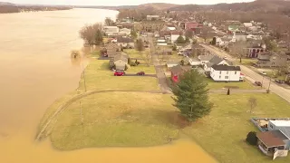 Greenup County KY flooding 2-19-18 along the Little Sandy