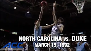 North Carolina vs. Duke Championship Game | ACC Men's Basketball Classic (1992)
