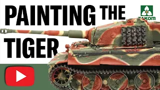 🐯 MASKING & Painting a UNIQUE Tiger 1 camouflage scheme using **NEW ** ATOM by MIG Acrylics.