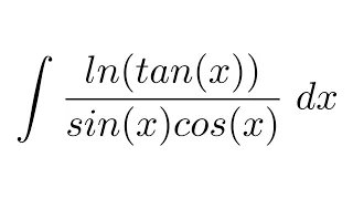 Integral of ln(tan(x)/(sin(x)cos(x)) (substitution)