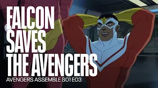 Falcon saves The Avengers | Avengers Assemble