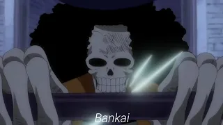 Brook uses bankai One Bleach 😂 #bankai #onepiece