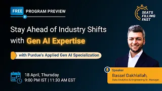 🔥Gain Gen AI expertise in Purdue's Applied Gen AI Specialization | Gen AI | 2024 | Simplilearn