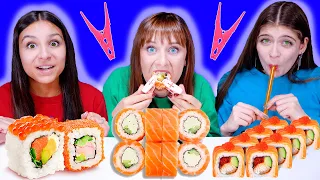 ASMR Most Popular Food Challenge (Sushi Party, Sweet Pepper Race) | Eating Sounds LiLiBu