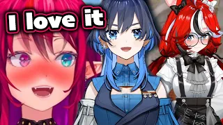 IRyS likes Kronii new outfit that can almost take off everything while Roasted Bae | 『Hololive』