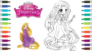 Disney's Tangled Rapunzel Coloring Book Page | Rapunzel Chibi