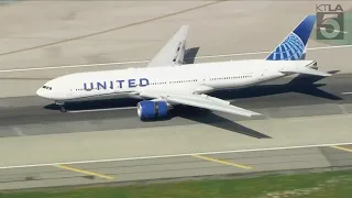 United Airlines flight makes emergency landing at LAX after losing tire